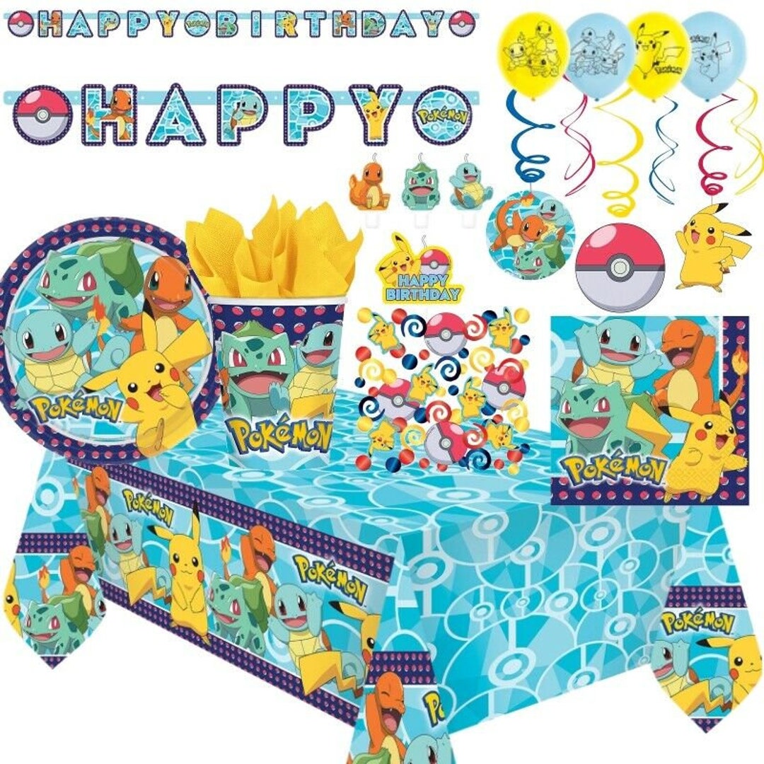 POKEMON Theme Party Supplies Pokemon Birthday Decorations Party Pokemon
