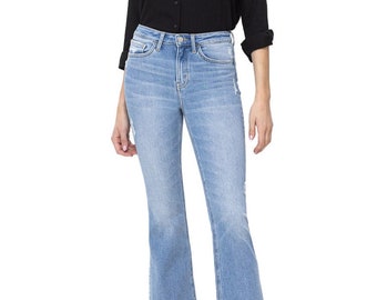 Flying Monkey - High Rise Crop Flare Jeans - F5203