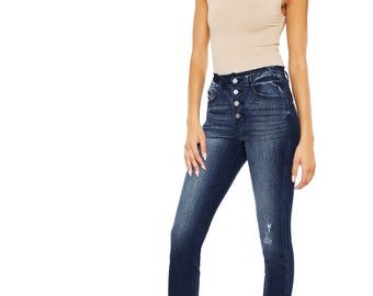 Kancan - Women's High Rise Ankle Skinny Jeans - kc8433 ST