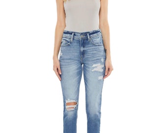 Kancan - Clemence High Rise Mom Jeans - kc9198l