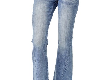 Risen Jeans - High Rise Twisted Hem Flare Jeans - RDP5243