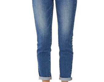 Risen Jeans - High Rise Roll Up Relaxed Skinny Jeans - RDP5555