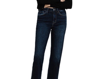 Flying Monkey - High Rise Cropped Straight Jeans - BY4446A