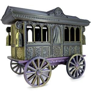 Dice Hearse: Gothic 3D Printed Dice Jail Wagon for RPG Games