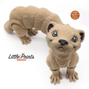 Ferret Fidget Toy - Articulating Poseable 3D Printed Pet and Desktop Decoration - Lifelike and Cute Ferret - Matmire Makes Design