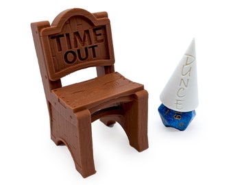 Chair of Shame: 3D Printed Dice Jail with Dunce Cap