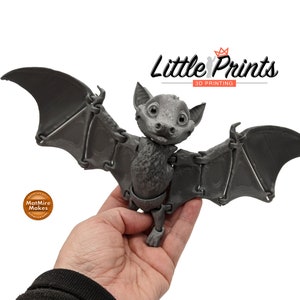 Fruit Bat Toy with Springing Wings - Bonus Stand Included - Halloween Decor by MatMire Makes: Delightful Fun for Bat Lovers!