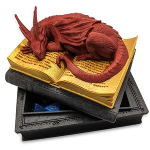 Book Wyrm Dice Jail by Fates End, A unique and exciting dnd dice box to store your favorite dice set