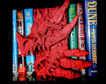 Dragon Book Nook: 3D Printed Fantasy Book Shelf Insert