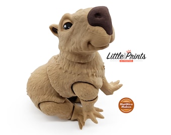 Capybara Fidget Toy - Your Adorable, Tranquil, and Sociable Stress Relief Rodent Designed by MatMire Makes. A Perfect Desktop Companion