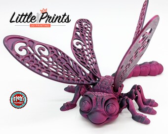 Dragonfly Fidget Toy - Articulating and Posable Whimsical Desk Decor and Stress-Relieving Companion