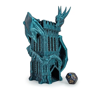 Wyvern Dice Tower: 3D Printed Dragon Dice Roller with Optional Tray for D&D and RPG Games