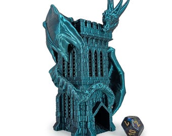 Wyvern Dice Tower: 3D Printed Dragon Dice Roller with Optional Tray for D&D and RPG Games