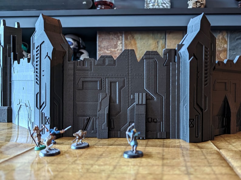 Alien City GM Screen With Dice Towers: 3D Printed Modular Dnd DM Screen ...