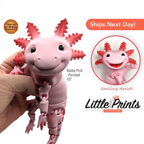 Axolotl Toy Toy Reptile Gift Articulated - Etsy
