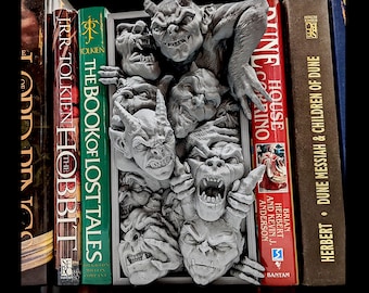 Imps Book Nook: 3D Printed Fantasy Horror Shelf Insert