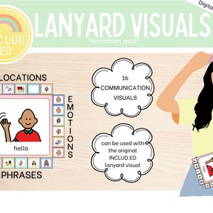 Visual Lanyard EXPANSION PACK| |Visual instructions| Boardmaker | Special education| teacher resource | back to school | behaviour | autism