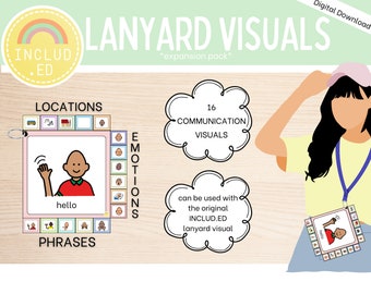 Visual Lanyard EXPANSION PACK| |Visual instructions| Boardmaker | Special education| teacher resource | back to school | behaviour | autism