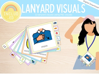 Visual Lanyard | |Visual instructions| Boardmaker | Special education| teacher resource | back to school | behaviour management | autism |my