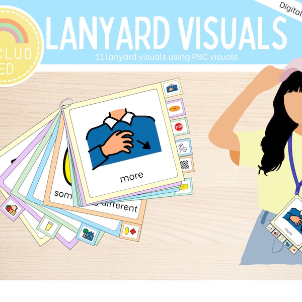 Visual Lanyard | |Visual instructions| Boardmaker | Special education| teacher resource | back to school | behaviour management | autism |my