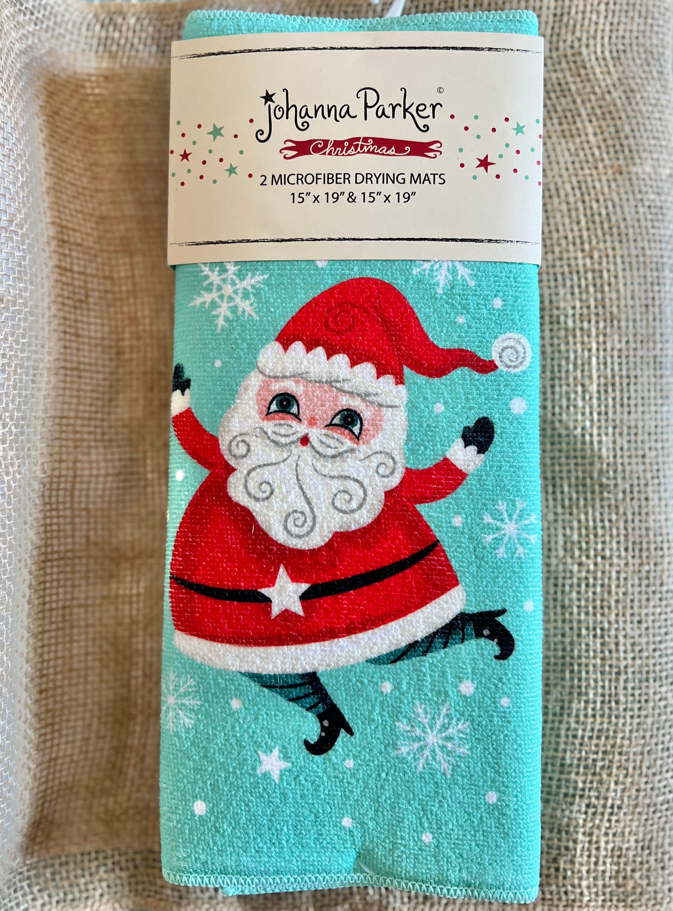 Santa Claus Dish Drying Mat Super Absorbent Christmas Table Decor Silicone Mats  Kitchen Accessories Placemat Coaster Tablemat