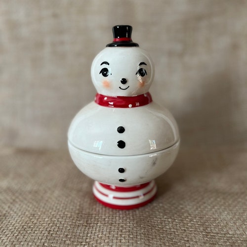 Johanna Parker Snowman Container Etsy