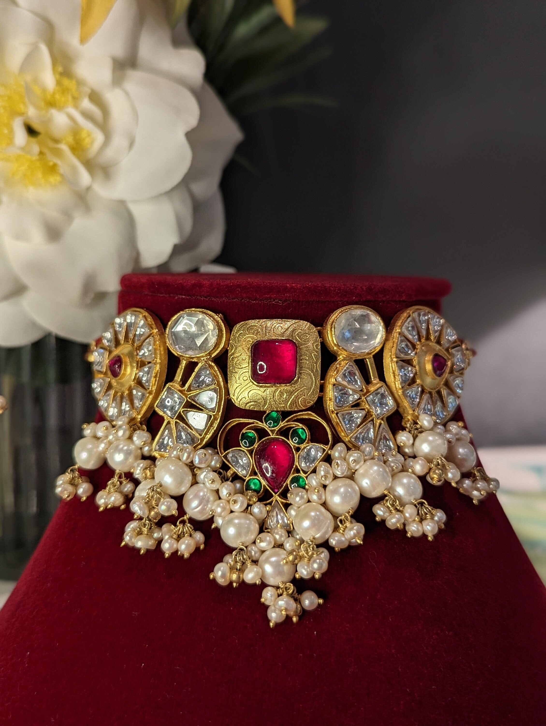 Silver Kundan Etsy UK