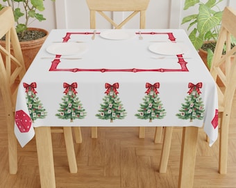 Mahjong Christmas Tablecloth, Holiday Mahjongg Party Supplies, Table Cover For Holiday Mahj League
