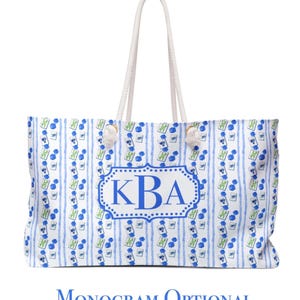 Personalized Mahjong Tote Bag, Blue White Chinoiserie Mahj Gift, Tile Game Travel Case, Mahjongg Player Supply Gift, Mahjongg Travel Duffel