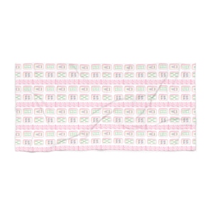 Mahjong Beach Towel - Gift For Mahjong Player, Birthday, Mother's Day, Tile Game Chinoiserie Pink Towel image 3