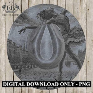Hat Burning Design, Ballerina 6 Hat File, Hat Burning Stencil, PDF & PNG, Hat Burning Template, Hat Laser Engraving Design, Hat File, EB532