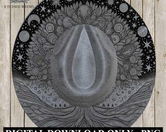 Tree of Life #9, Laser Hat Burning Design, Digital Download PNG, Hat Burning Template, Hat Laser Engraving Design, Wide Brim Hat File, EB46