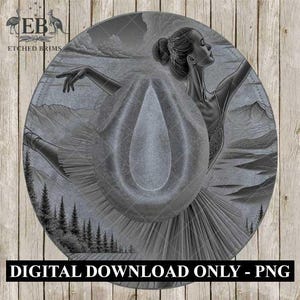 Hat Burning Design, Ballerina 1 Hat File, Hat Burning Stencil, PDF & PNG, Hat Burning Template, Hat Laser Engraving Design, Hat File, EB534