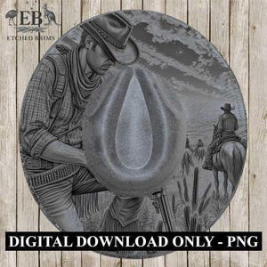 Chapéu de cowboy e cavalo com 12 gravuras, modelo PNG de aba larga, chapéu de camurça sintética com aba larga, estilo boho, arquivo de gravação a laser EB172