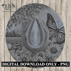 Brustkrebs Bewusstsein 3, Hut Brennen Vorlage, Laser Hut Brennen Designs, Digitaler Download PNG & PDF-Dateien, Druckbare Vorlage, EB487