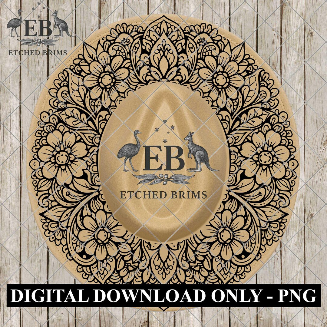 Mandala Flowers, Hat Burning Traceable Design,stencil for Wide Brim ...