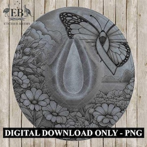 Brustkrebs Bewusstsein 2, Hut Brennen Vorlage, Laser Hut Brennen Designs, Digitaler Download PNG & PDF-Dateien, Druckbare Vorlage, EB489