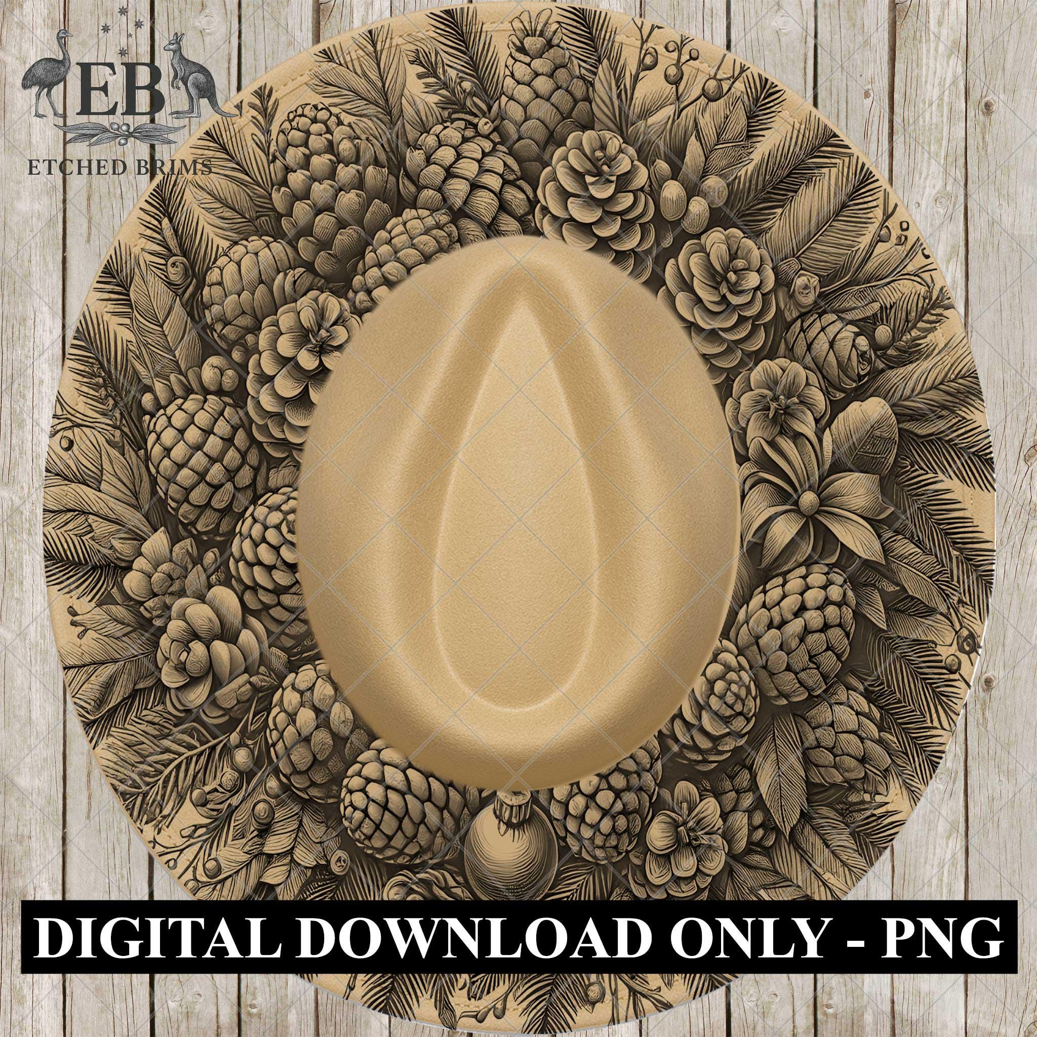 クリスマスリースと松ぼっくり、帽子を燃やすデザイン、お祝いの