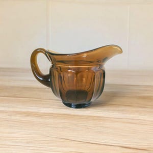 Brown Glass Vintage Beverage Pitcher, Drink Pitcher