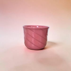 Vintage Pink Ribbed Planter Pot West Germany: Flower Pot For Plant