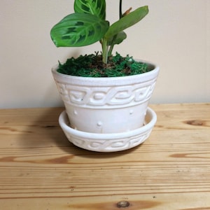 Vintage McCoy Pottery Planter, Cream Colored Pot for Plant