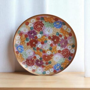 Kutani Japan Meiji Tausend Blumen Multifloria kleiner Teller 19 cm