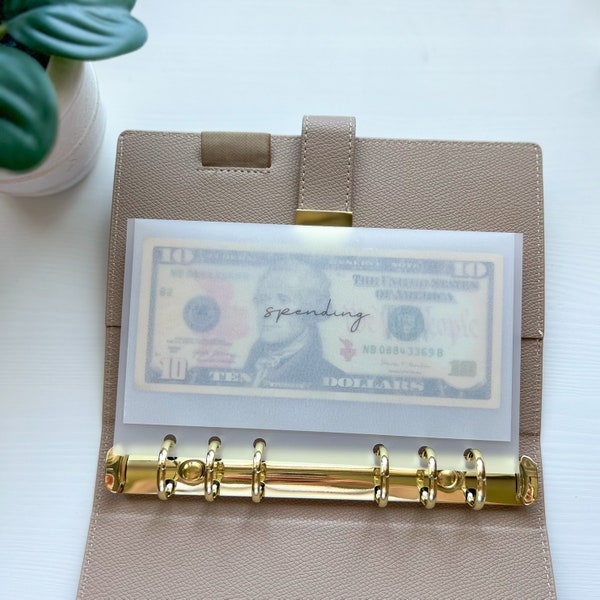 Frosted matte cash envelopes