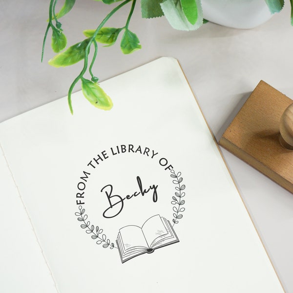 LIBRARY STAMP,custom library stamp, library stamp, book stamp,Custom From The Library Of Book Stamp,custom book stamp, bookplate stamp