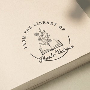 From the Library of Ex Libris Mountain Book Stamp This Book Belongs to  Personalized Library Stamp Custom Library Stamp Book Stamps 