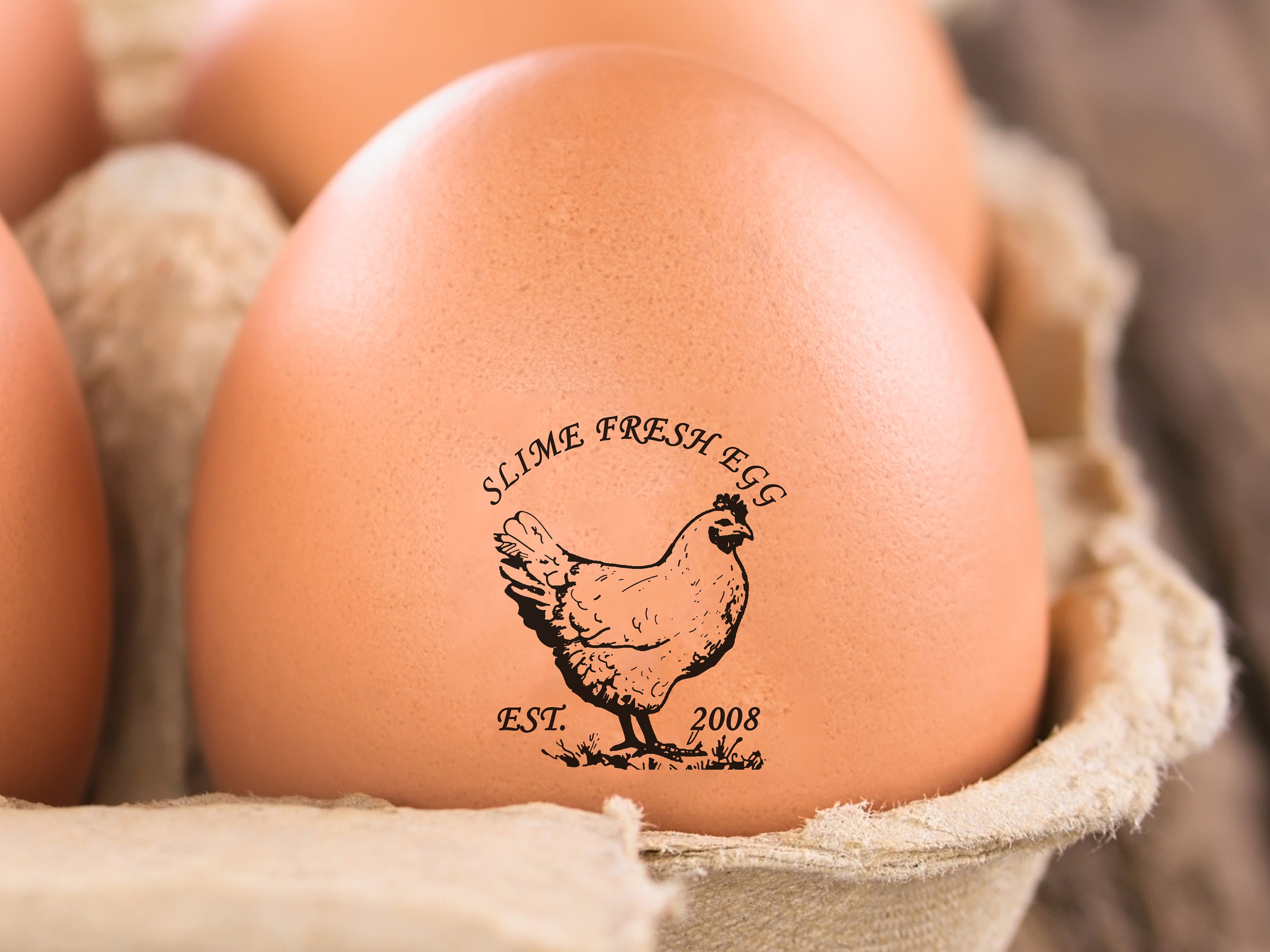 Personalized Vintage Egg Stamp