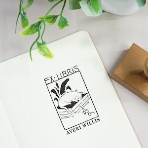 CAT STAMP, EXLIBRIS, Ex Libris Stamp, Exlibris Stamp, Exlibris Stamp for books, Ex Libris Stamp for books, Ex-Libris Stamp, Ex Libris Gift