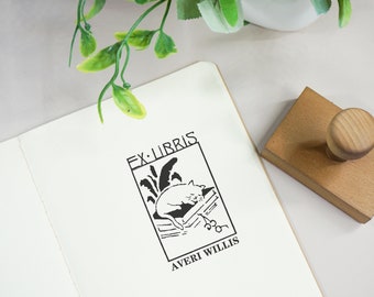 CAT STAMP, EXLIBRIS, Ex Libris Stamp, Exlibris Stamp, Exlibris Stamp for books, Ex Libris Stamp for books, Ex-Libris Stamp, Ex Libris Gift