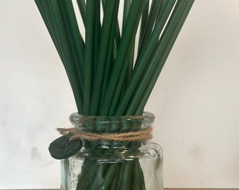 Velas cónicas finas de cera de abejas verde pura (paquetes disponibles a granel)