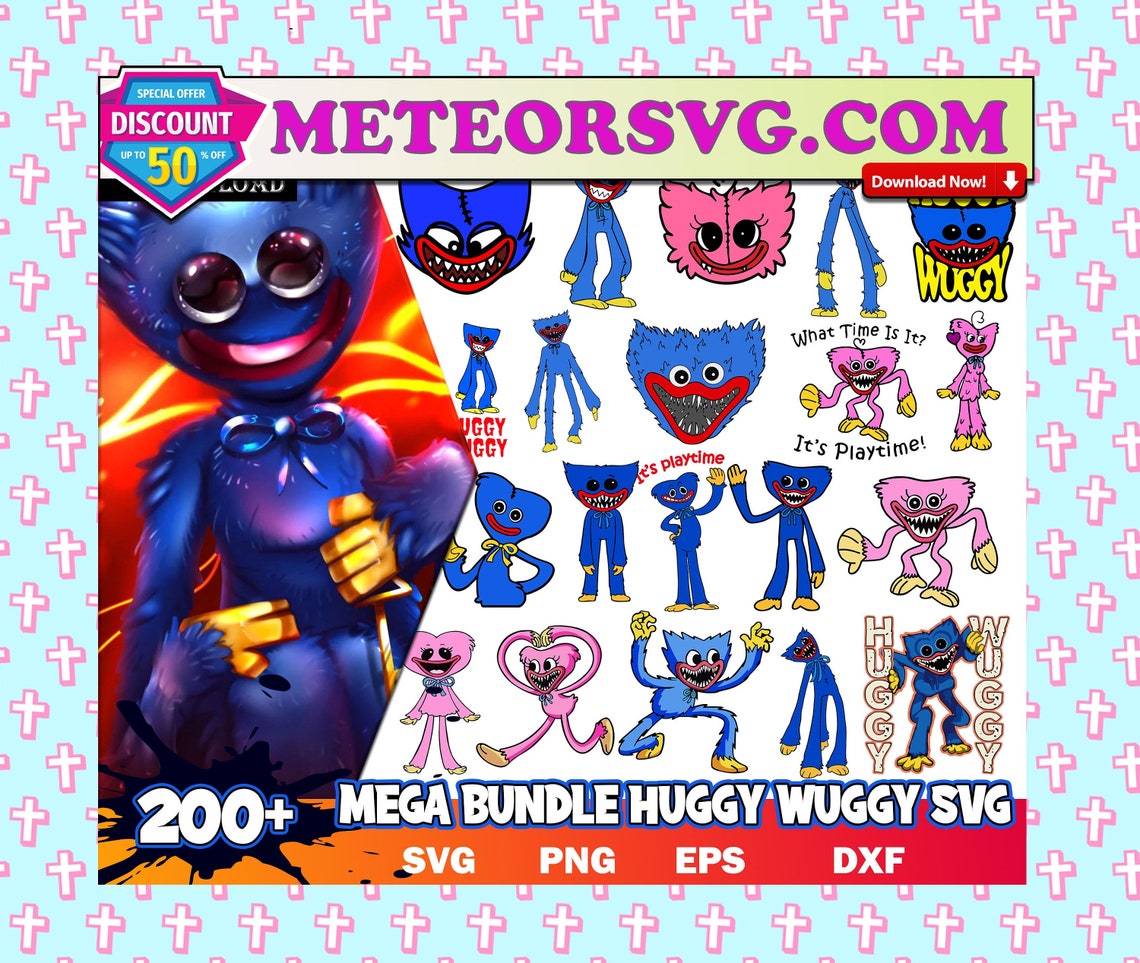 HOT Huggy Wuggy SVG Bundlehuggy Pipe Cut Filehuggy Wuggy Etsy